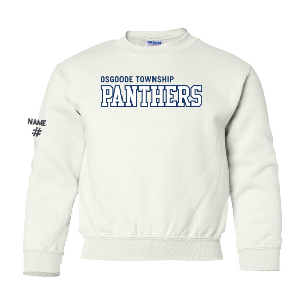 Gildan Youth Panthers Twill Crewneck Thumbnail